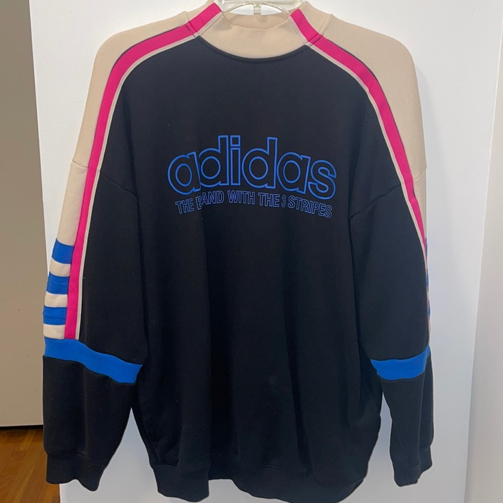 Adidas The Brand with the Three Stripes Crew Mock Neck Hoodie